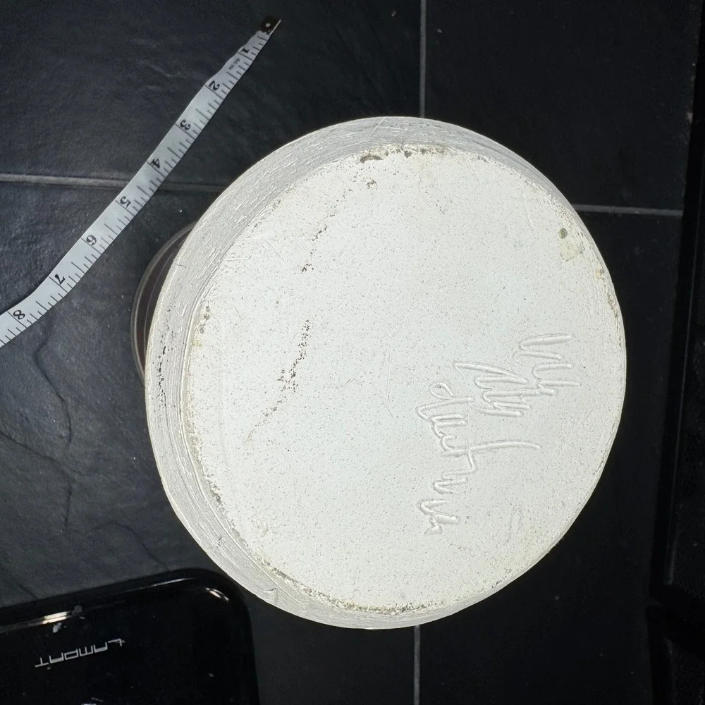 Studio Pottery Hand Painted Floral Wine Chiller Signed Stoneware Vase Pink